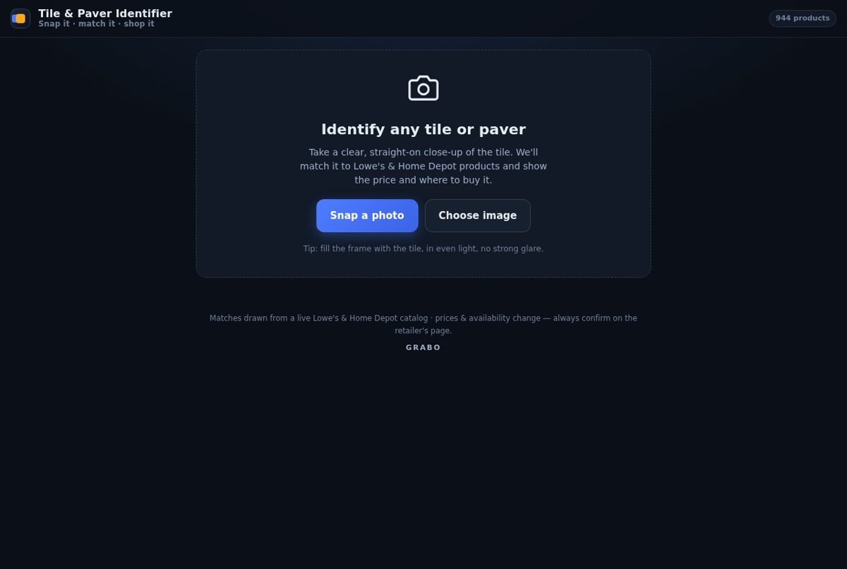 The Tile ID app