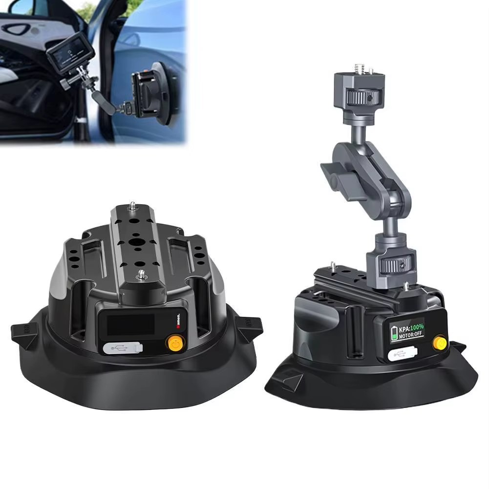 4.5 Inch Electric Auto Pump Suction Cup Gripster Camera Mount with Aluminum Ball Head Magic Arm Compatible with DJI Insta360 Go Pro listing photo 3