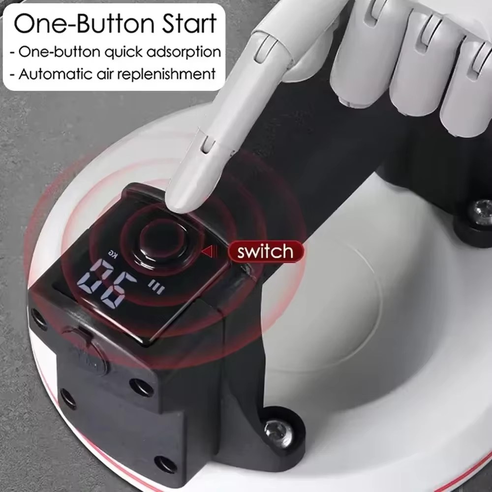 Eco-Friendly Electric Glass Tile Lifter 200KG Capacity with 2000mAh Battery Vacuum Suction Cup Gripster And Storage Box for Home Improvem