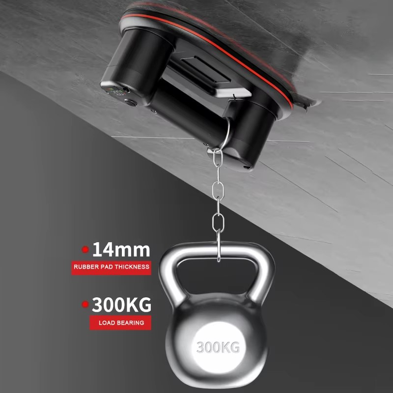 Intelligent Display Industrial Grade Electric Vacuum Suction Cup 300KG Load Heavy Duty Granite Tile Glass Gripster Lifter 4000mAh Battery listing photo 5