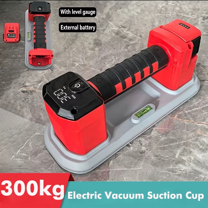 300KG Electric Vacuum Suction Cup Gripster with Removable Battery & Level Industrial Grade Heavy-Duty Pump for Glass and Tiles Box Pack listing photo 2