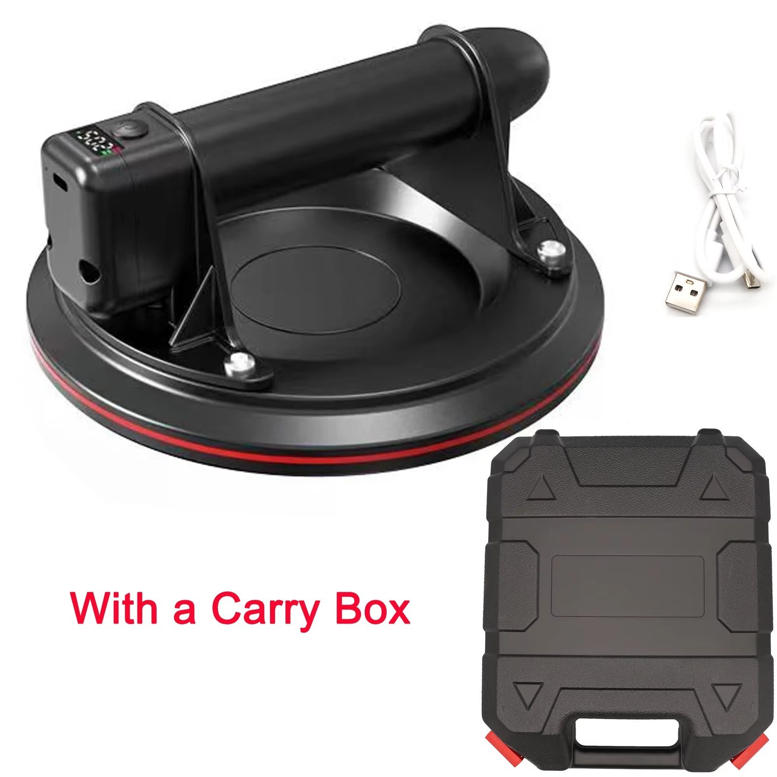 Electric Vacuum Suction Cup Gripster 8 Inch 250kg Bearing Capacity Heavy Duty Vacuum Lifter for Granite Tile Glass Manual Lifting Powerfu