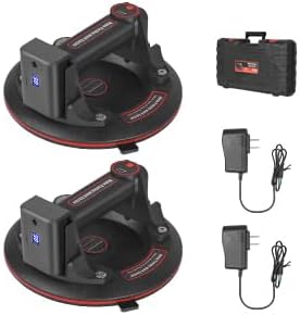 Glass Vacuum Cleaner 8 Inch Suction Lifter Vacuum Suction Cup 662 lbs Load Capacity Powerful Industrial Suction Cup with Pressure Gauge for Lifting