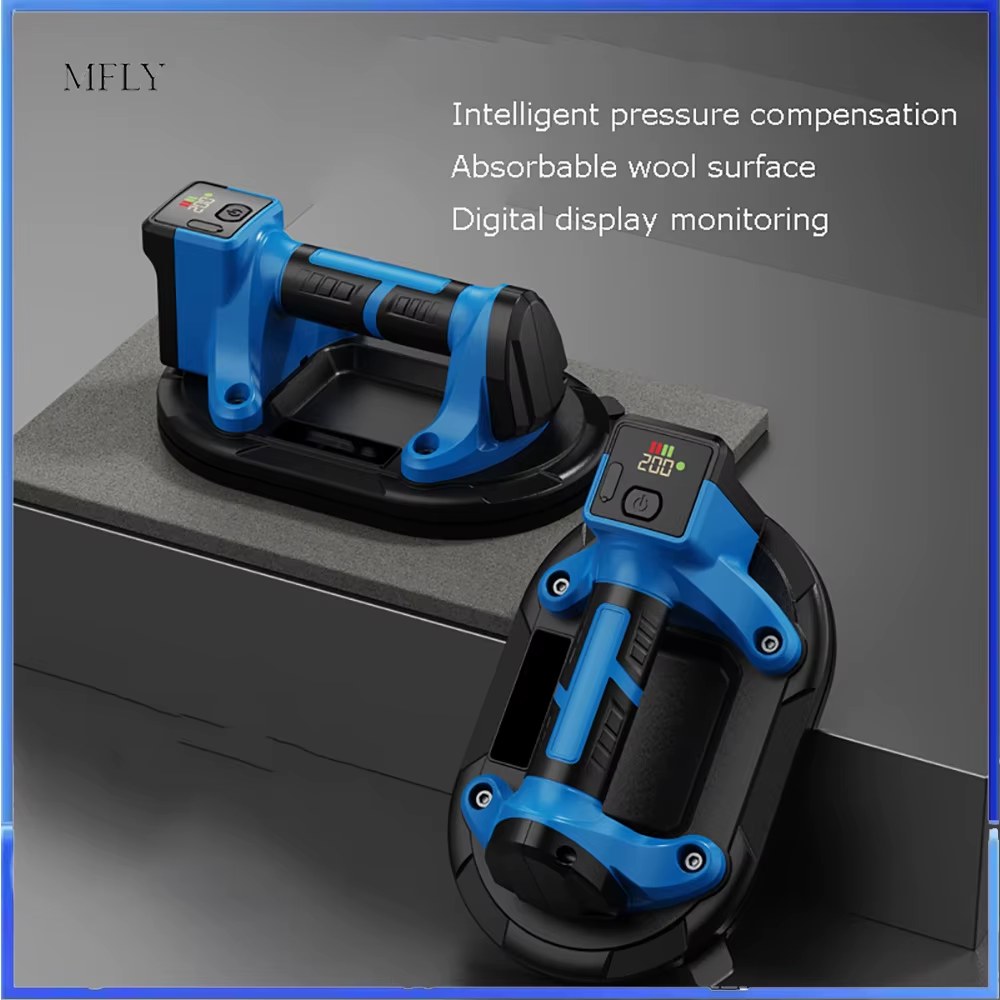 500KG Heavy Duty for Rough Surfaces, Tiles, Glass, Slabs (10 inch) Electric Vacuum Lifter Suction Cup Gripster
