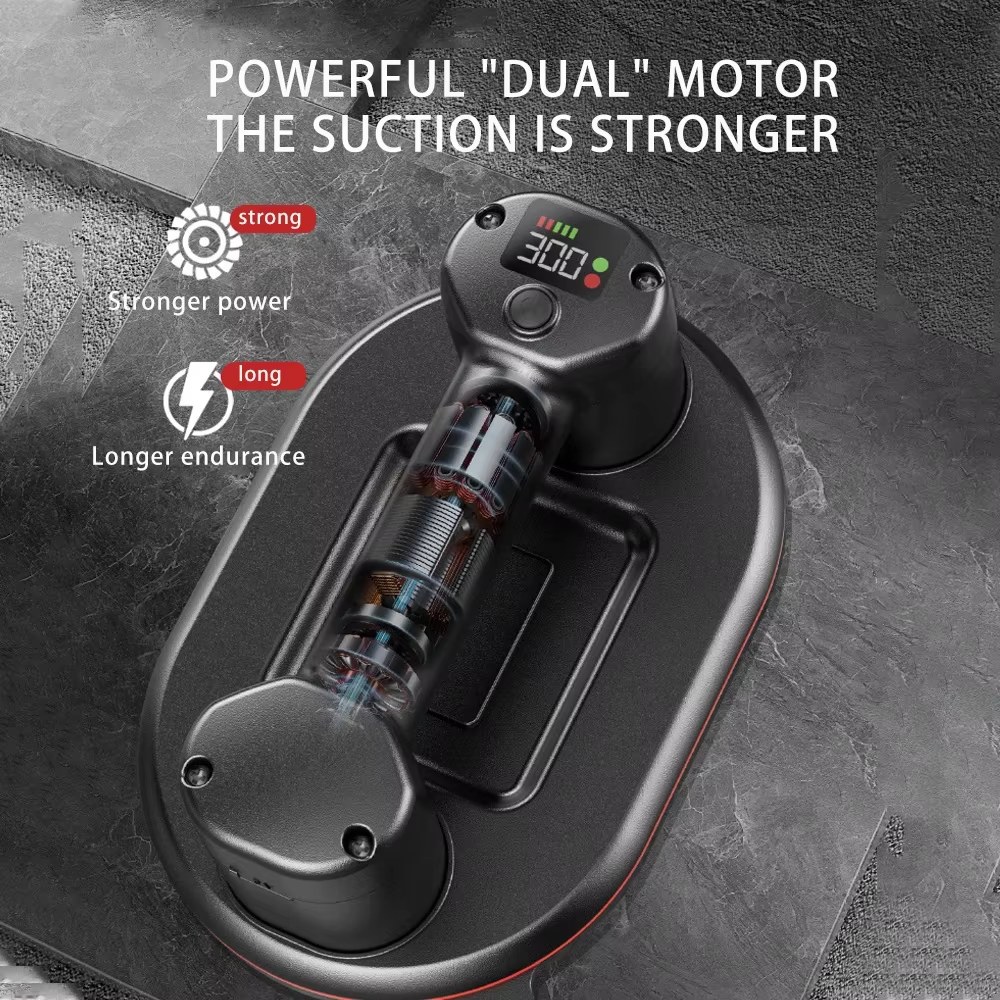Intelligent Display Industrial Grade Electric Vacuum Suction Cup Gripster 300KG Load Heavy Duty Granite Tile Glass Lifter listing photo 4