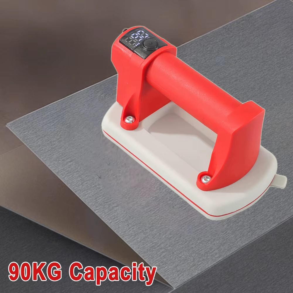 Handheld Electric Vacuum Suction Cup Gripster Glass Lifter Tile Sucker Lifting and Moving Power Tool Type-C Rechargable 90KG Bearing