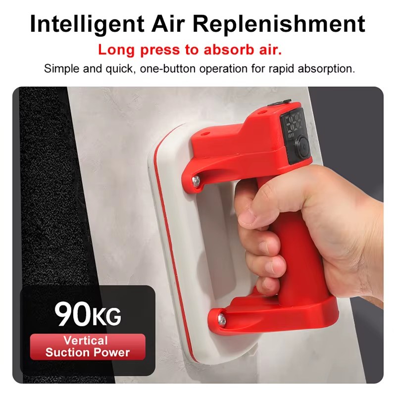 90KG Electric Vacuum Suction Cup Capacity Heavy Duty Vacuum Gripster Lifter for Glass Tile Granite Manual Lifting Magnets Tools Sucker