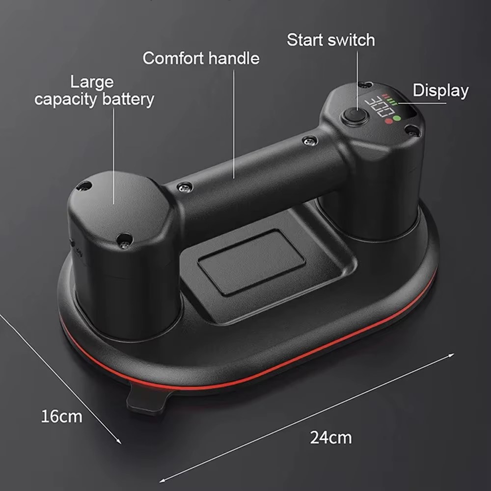 Heavy Duty Electric Vacuum Suction Cup Gripster 300KG Load Capacity Intelligent Display Industrial Grade Granite Tile And Glass Lifting