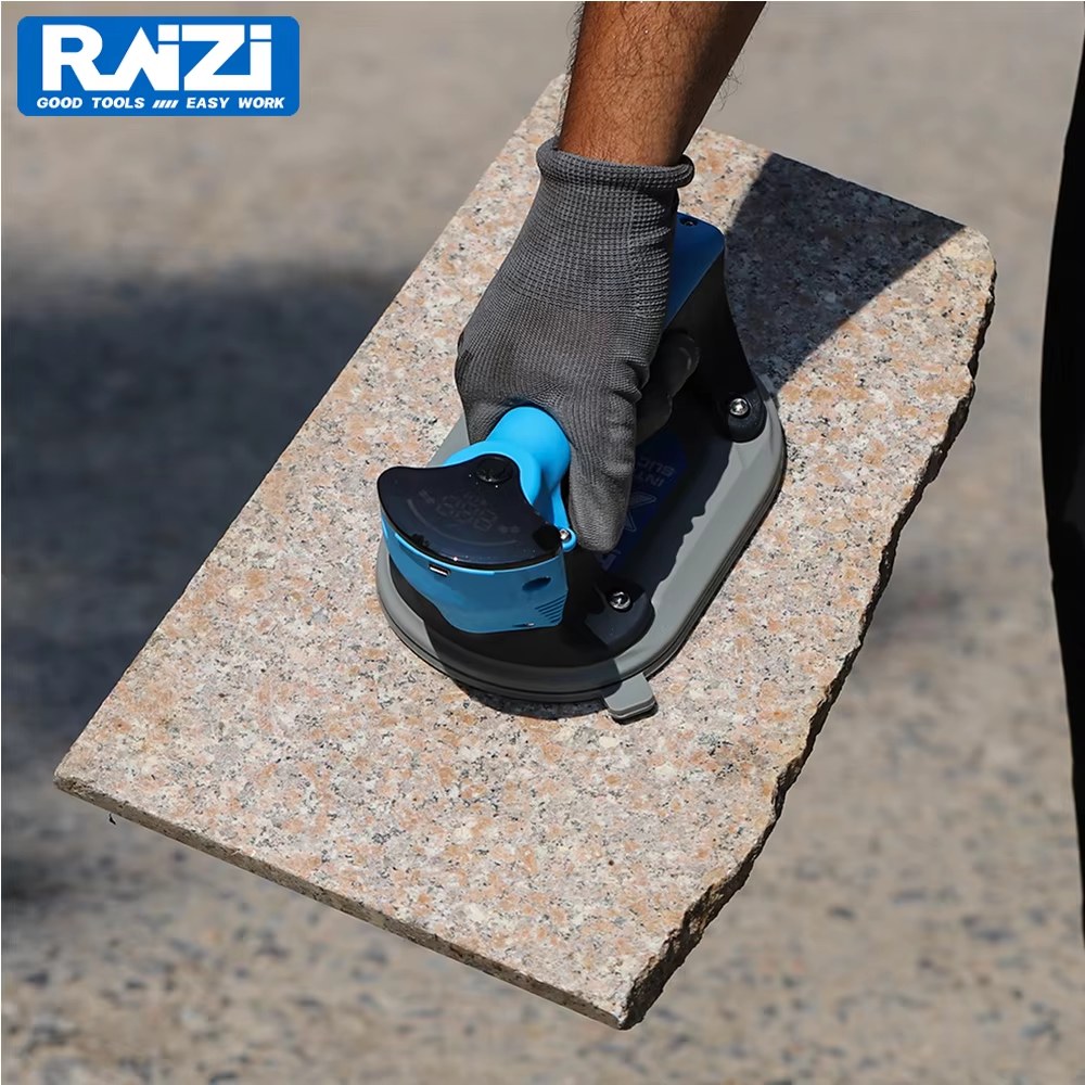 RAIZI X3 Intelligent Rechargable Digital Display Electric Vacuum Suction Cup Gripster 140KG Lifter for Granite Glass Tile Smooth Matte listing photo 4