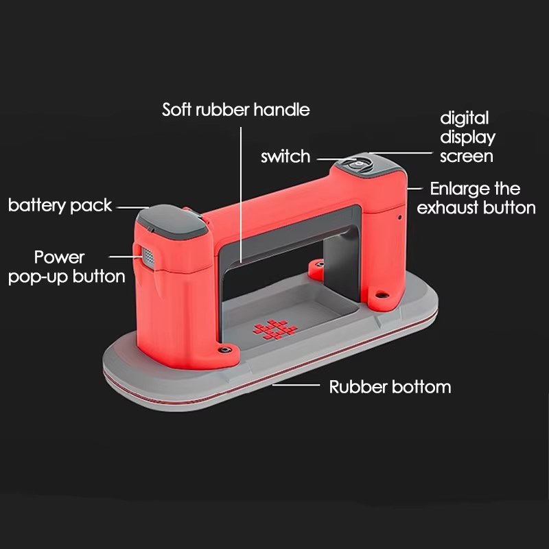 24x9cm Mini Electric Suction Cup Gripster 120kg LED Intelligent DisplayVacuum Lifting Cup for Granite Tile Glass Narrow Strips Materials listing photo 5
