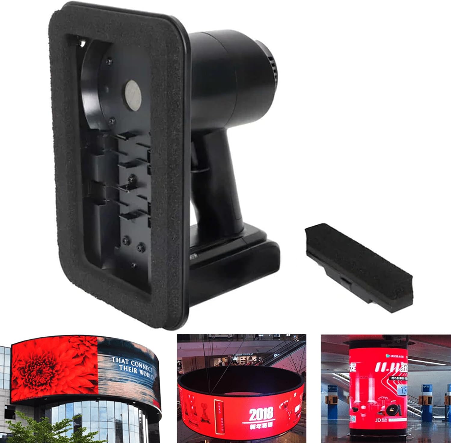 Sollevatore a ventosa con display a LED, batteria da 2000 mAh, capacità di carico 29,9 kg, cuscinetti regolabili per la manutenzione anteriore