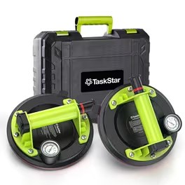 TaskStar 8" Heavy-Duty Vacuum Suction Cup Lifter Gripster with Pressure Gauge