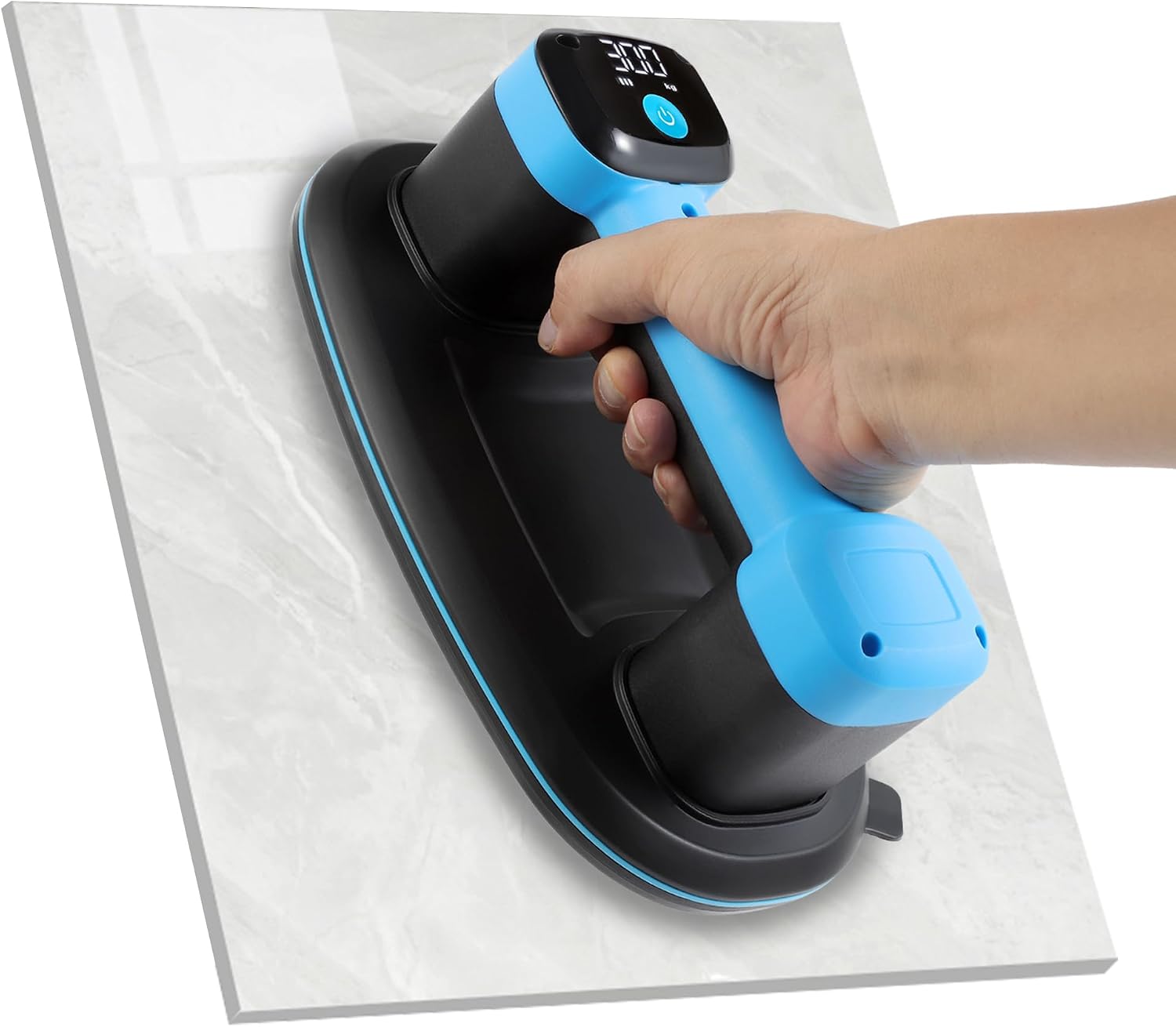300 kg Battery Suction Lifter for Tiles, Glass, Marble, Electric Vacuum Suction Lifter, Tile Lifter, with LCD Display, Built-in 4000 mAh Battery