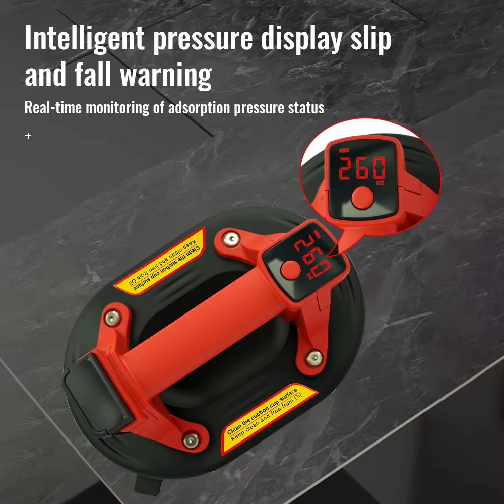 Intelligent Display 260KG Load Electric Vacuum Suction Cup Gripster Industrial Grade 2026 New Heavy Duty Granite Tile Glass Lifter listing photo 3