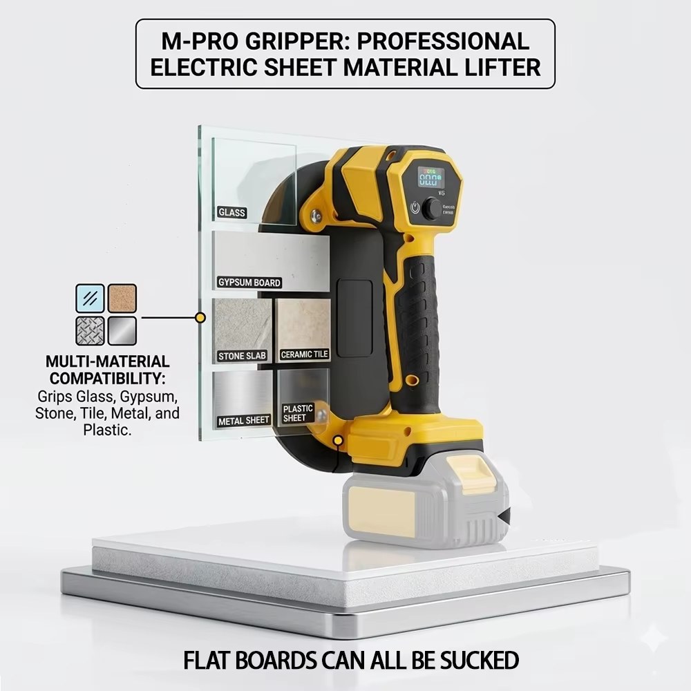 Electric Vacuum Suction Cup Gripster Heavy Duty Vacuum Lifter for Granite Tile Glass Wood Stone for Maita/Dewalt/Milwaukee 18V Battery listing photo 5