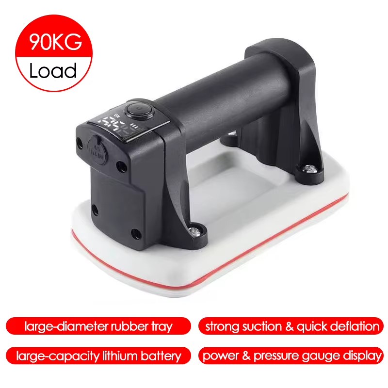 LED Display Electric Vacuum Suction Cup 90KG Load Vacuum Lifter Gripster for Granite Tile Glass 2000mAh Battery with Storage Box listing photo 2