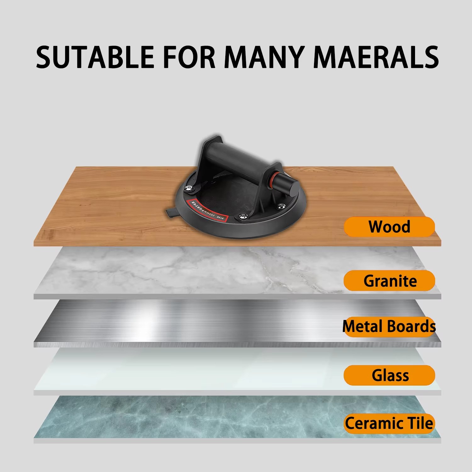20CM diameter Vacuum Suction Cup Gripster granite Glass Tile Suckers Manual lifting 8 Inch 220kg Bearing Capacity Heavy Suction Cup listing photo 5
