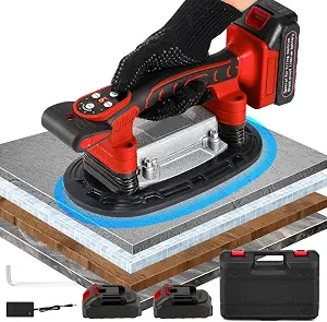 Antstone Tile Vibration Tool 250mm Suction Cup 882lbs/400kg Adsorption Handheld Tile Installation Leveling Machine Tile Vibrator Tool for Tiling