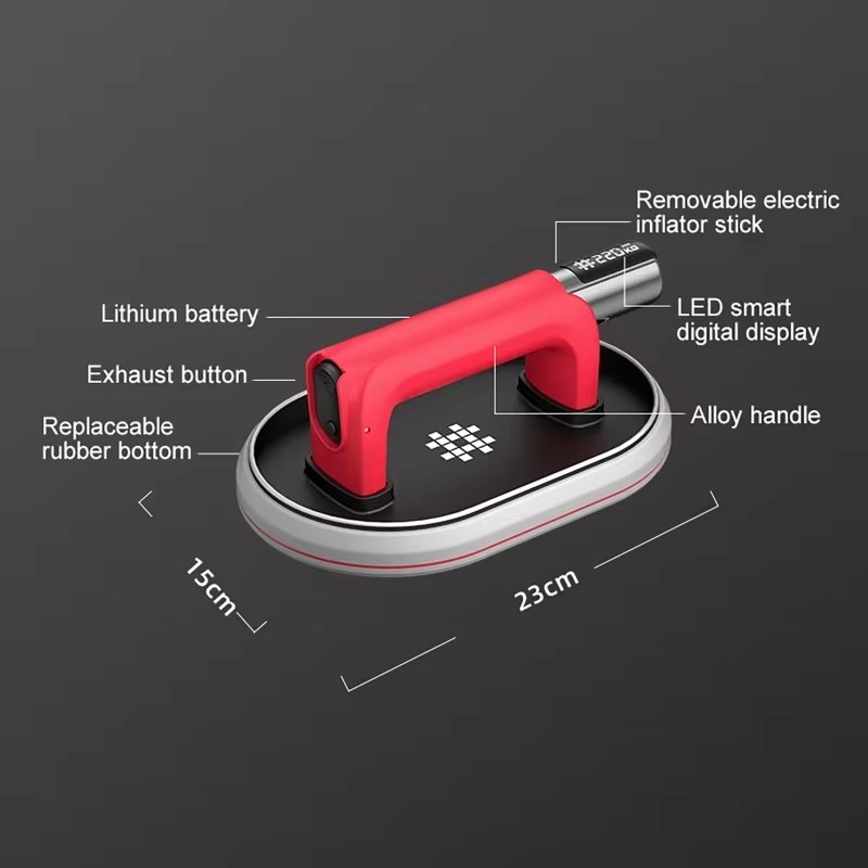 Intelligent Display Electric Suction Cup Gripster 220KG Bearing Capacity Heavy Lifter Granite Glass Tile Suckers Lifting Tool 2000mAh listing photo 2