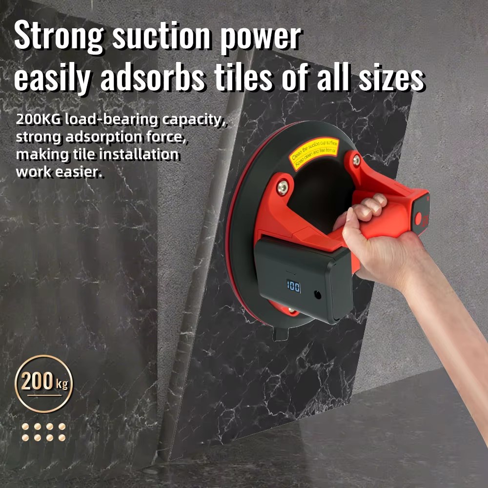 Industrial Heavy Duty Electric Vacuum Suction Cup Gripster Granite Glass Tile Lifter Intelligent Display load capacity 200kg listing photo 2
