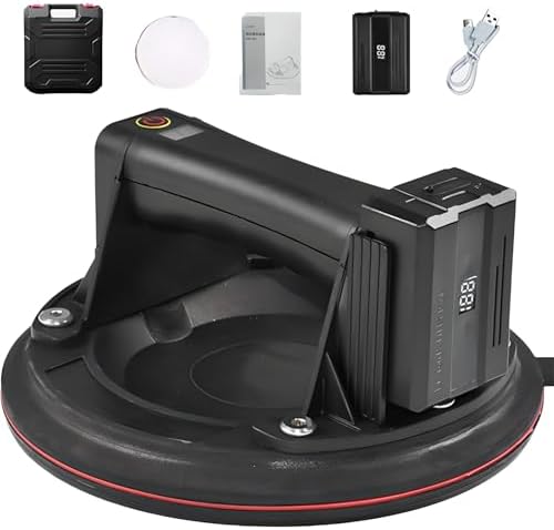 Electric Vacuum Suction Cup Lifter, 440lbs Load Capacity, Electric Vacuum Suction Cup with Battery 2400mAh, Glass Suction Cup Lifter for Granite listing photo 2