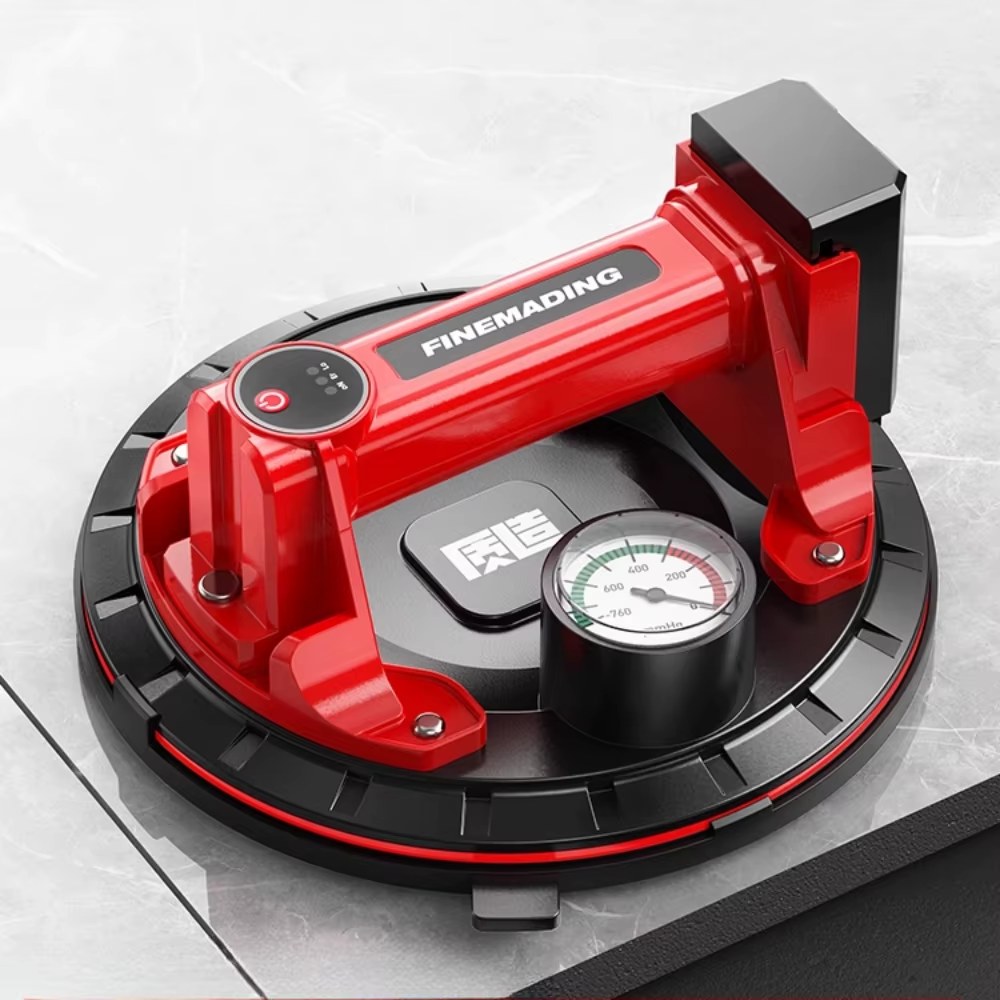 lithium battery electric suction cup gripster,vacuum air pump for adsorption of ceramic tiles,glass,smooth surfaces,with pressure gauge
