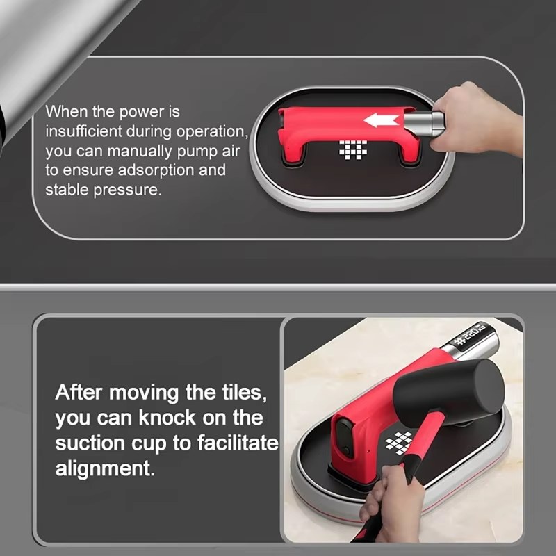 Intelligent Display Electric Suction Cup Gripster 220KG Bearing Capacity Heavy Lifter Granite Glass Tile Suckers Lifting Tool 2000mAh listing photo 4