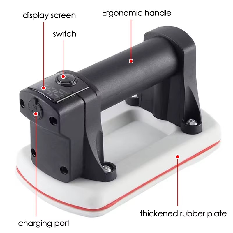 LED Display Electric Vacuum Suction Cup 90KG Load Vacuum Lifter Gripster for Granite Tile Glass 2000mAh Battery with Storage Box listing photo 5