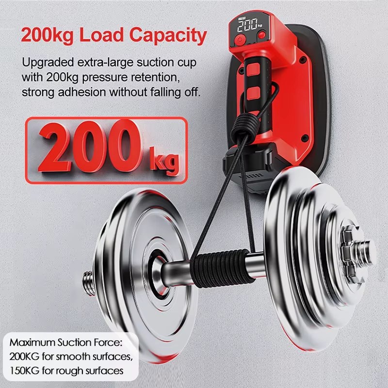 200KG Industrial Grade Electric Vacuum Suction Cup Heavy-Duty Glass Gripster Lifter Granite Ceramic Tiles Lifting Tool for Decoration listing photo 3
