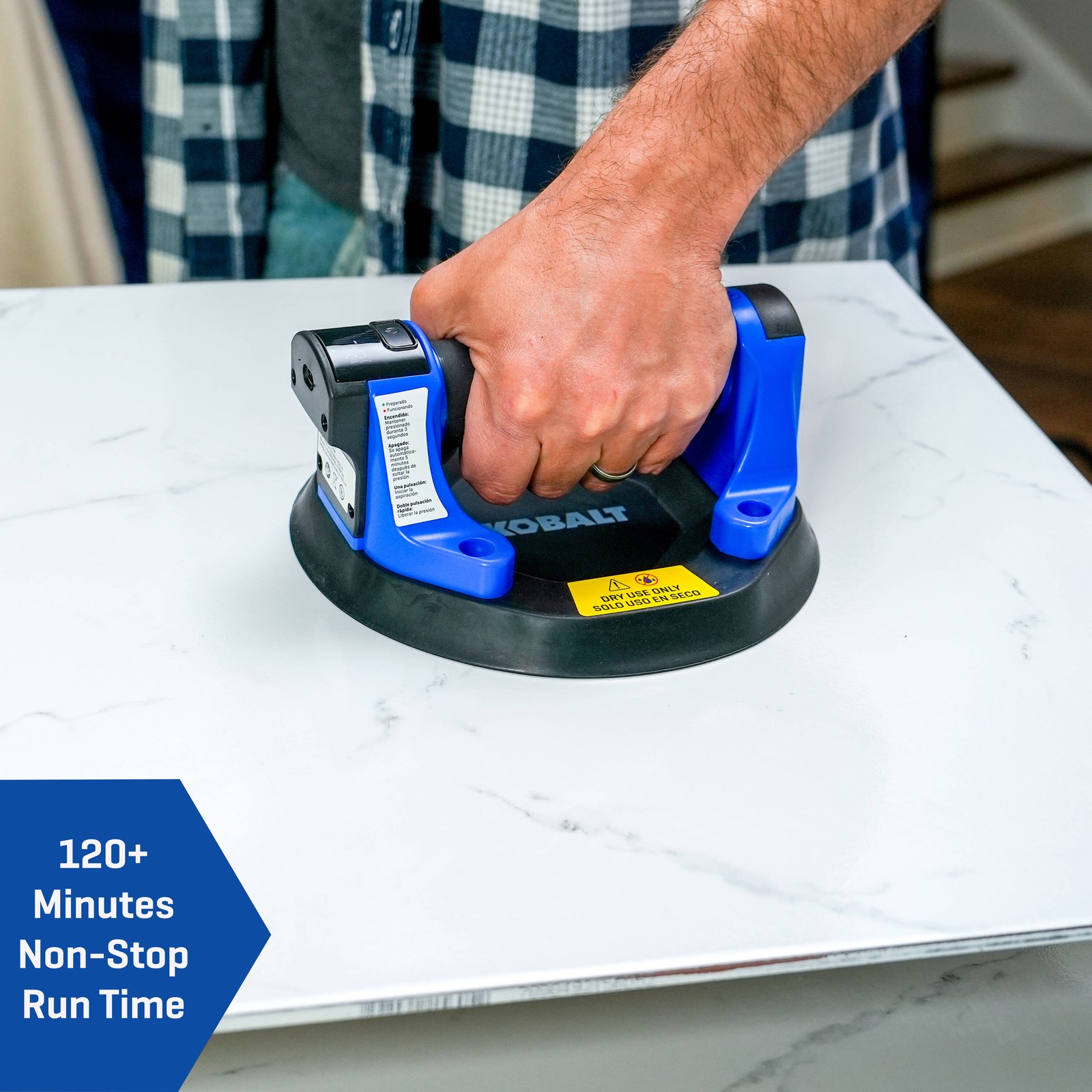 Kobalt 330-lb 8-in Dia Plastic Battery Operated Tile Suction Cup Gripster listing photo 8