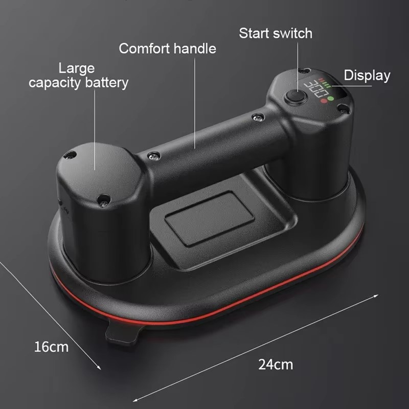 Intelligent Display Industrial Grade Electric Vacuum Suction Cup Gripster 300KG Load Heavy Duty Granite Tile Glass Lifter 4000mAh Battery listing photo 4