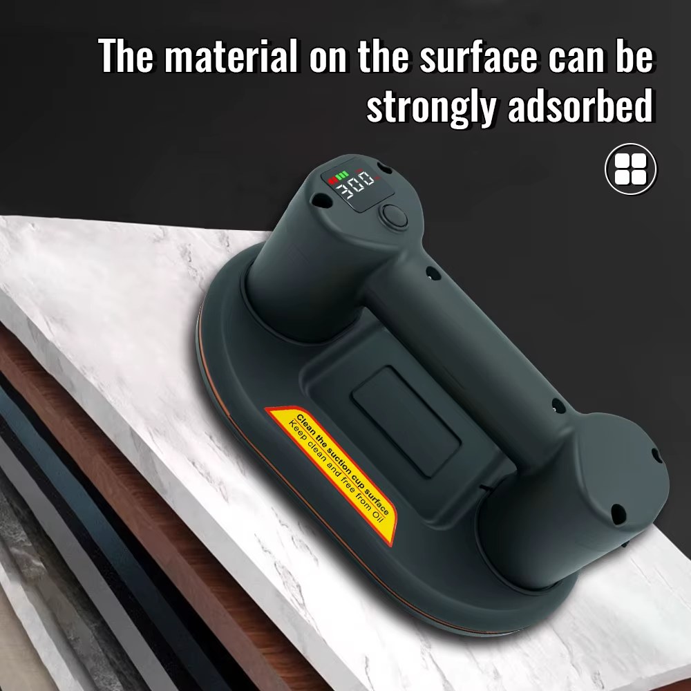 Upgrade Smart Display Electric Vacuum Suction Cup 300KG Load Heavy-Duty Glass Tile Gripster Lifter Vacuum Suckers Lifting Tool