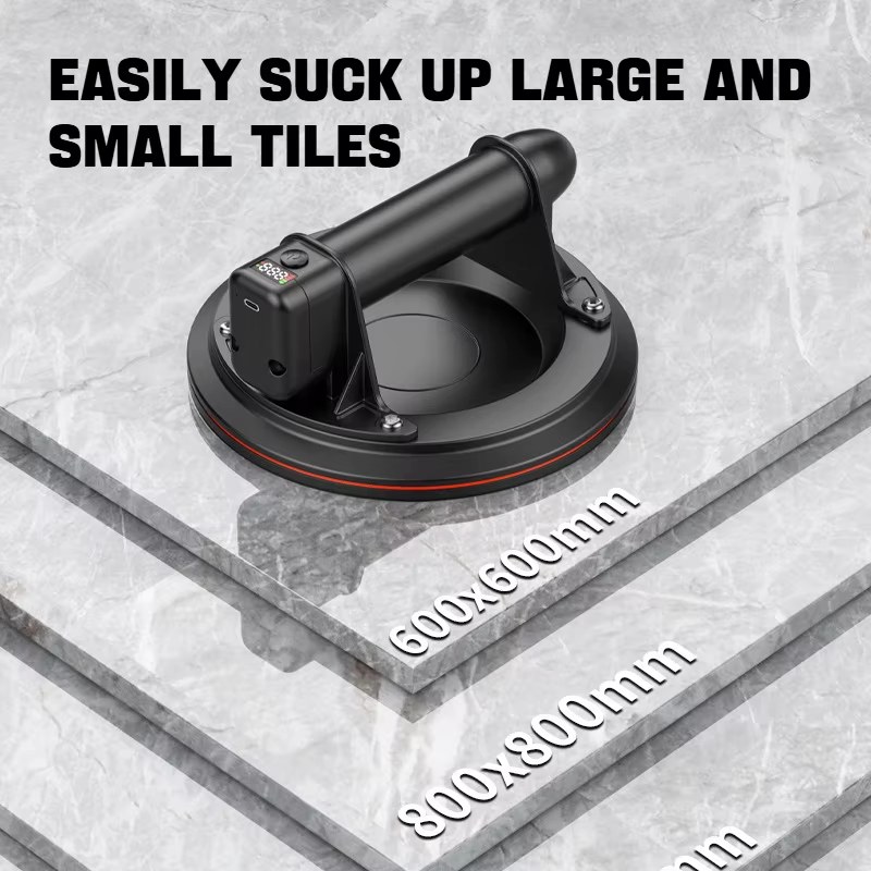 Industrial 8 Inch Electric Vacuum Gripster Sucker 200kg Capacity, Auto-Seal Suction Cup for Stone/Glass/Tile Construction Handling listing photo 2
