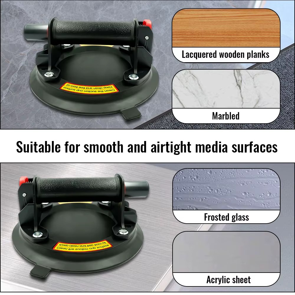 Hot Selling 2026 8 Inch Vacuum Glass Suction Cup 20CM 220kg Bearing Capacity Manual Lifter Gripster for Granite Tile Marble listing photo 5