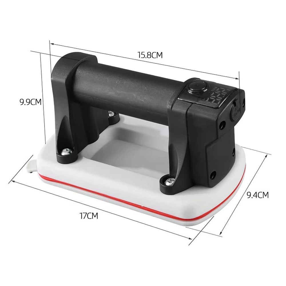 Electric Vacuum Sucker with Rechargable Battery One-Click Start Vacuum Air Pump 90KG Glass Tile Suction Cup Gripster Heavy-Duty Lifter listing photo 4