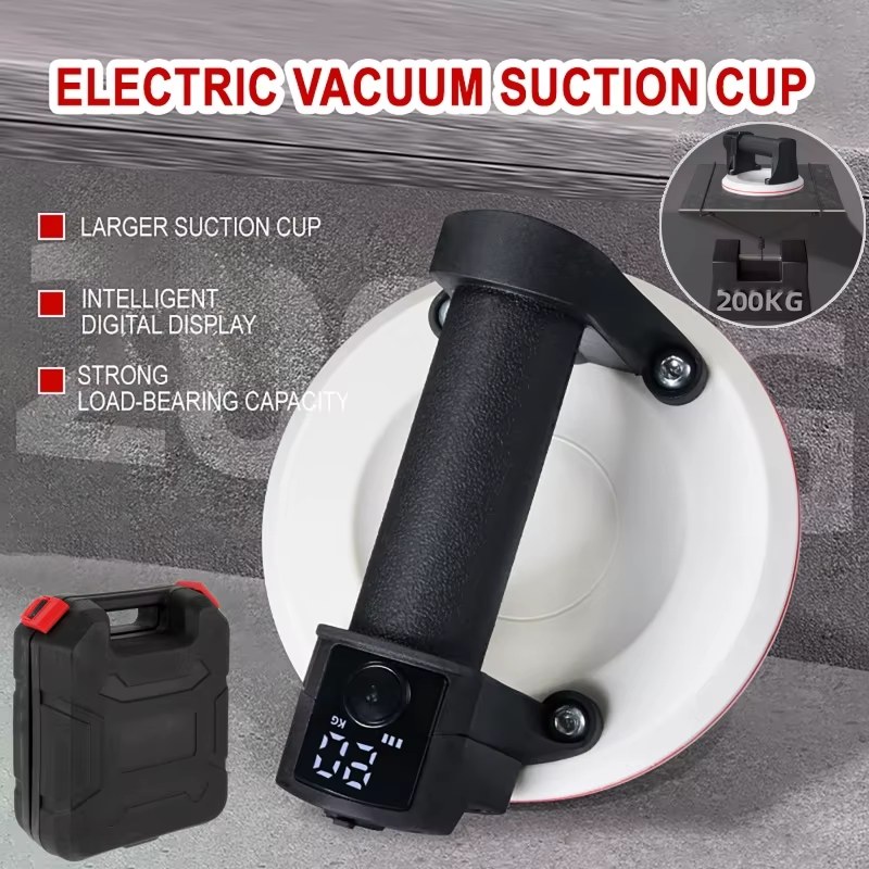 200KG Load High-Power Electric Suction Cup Gripster 2000mAh Smart Display One-Click Start Vacuum Air Pump Heavy Lifter