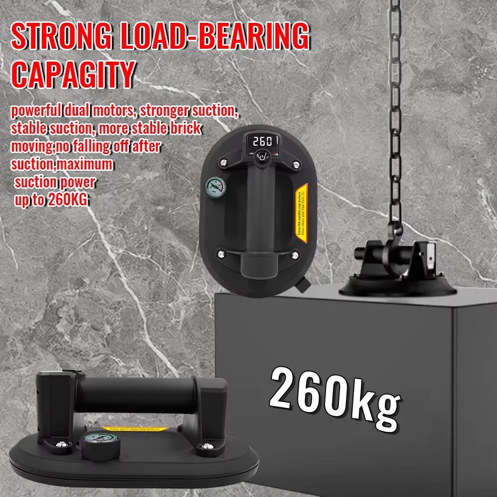 1800 Mah Electric Vacuum Suction Cup Gripster 260KG Multi Function Dual Motor One - Key Air Replenish Type - C Multi Surface Versatile