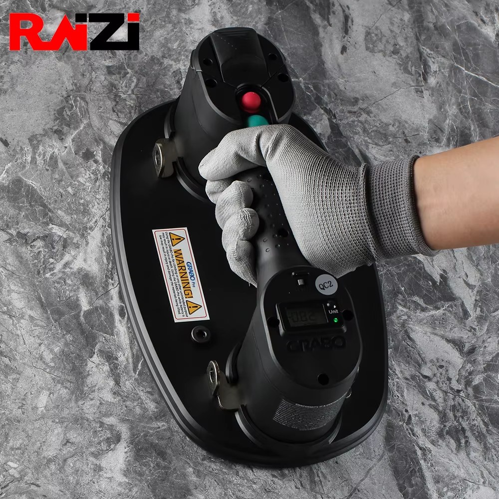 Raizi GRABO Pro version Electric Vacuum Suction Cup Gripster with Battery for Wood Drywall Granite Glass Tile Slab Lifting Carry Tool listing photo 3