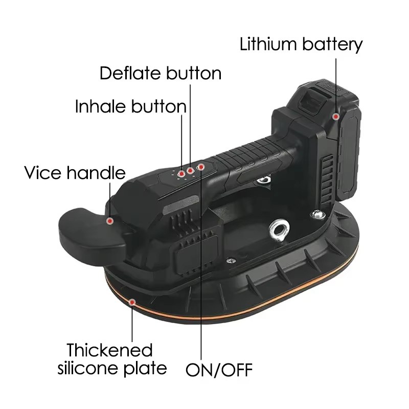 150KG Electric Vacuum Suction Cup Gripster 4 Gears Adjust Granite Glass Tile Suckers Air Pump Lifting Tool Applicable to Makita Box Pack listing photo 3
