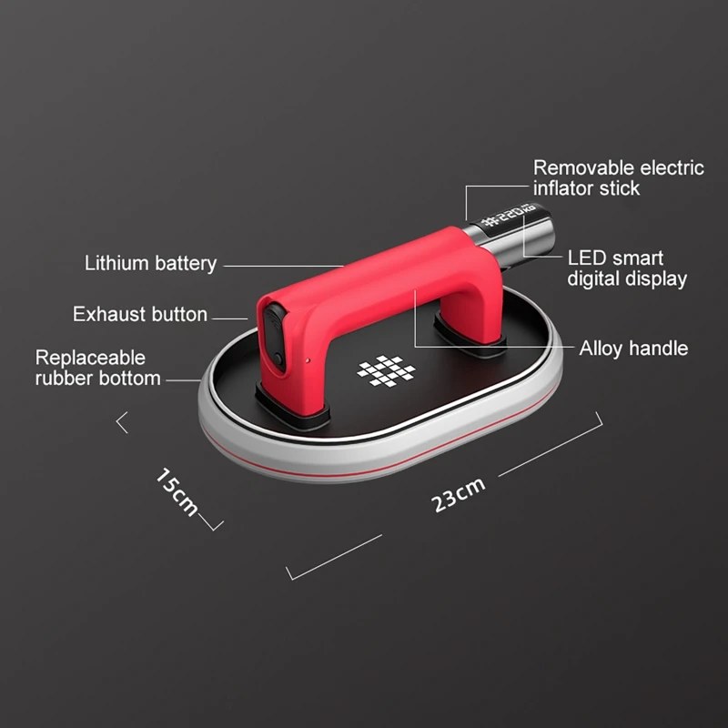 Intelligent Display Electric Suction Cup Gripster 220KG Bearing Capacity Heavy Lifter Granite Glass Tile Suckers Lifting Tool 2000mAh listing photo 2