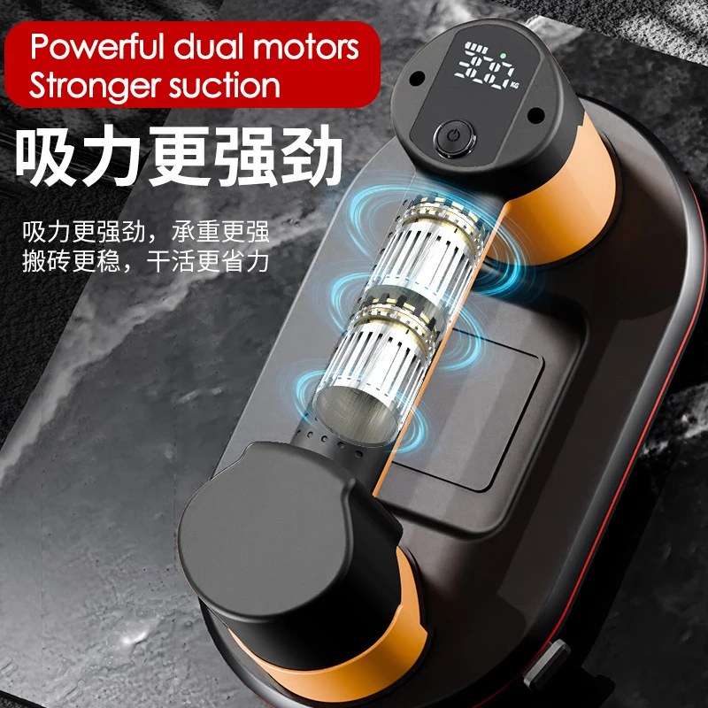 Smart Display Large Electric Vacuum Suction Cup Gripster 300KG Load 4500mAh Vacuum Suckers Lifting Tool for Glass Granite Ceramic Tiles listing photo 4