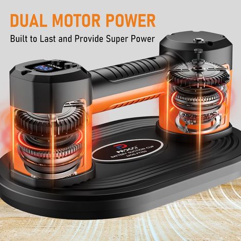 Professional Battery-Powered Suction Cup – Dual Motor, 200 KG Suction Force, Polyurethane Seal, LCD Screen, 4500 mAh Battery, for Slightly Rough or listing photo 3