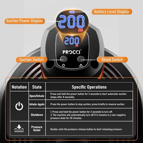 Professional Battery-Powered Suction Cup – Dual Motor, 200 KG Suction Force, Polyurethane Seal, LCD Screen, 4500 mAh Battery, for Slightly Rough or listing photo 4