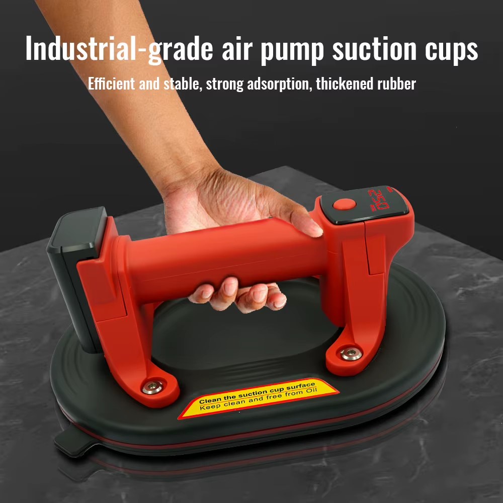 New Intelligent Display Industrial Grade Electric Vacuum Suction Cup Gripster 250KG Load Heavy Duty Granite Tile Glass Lifter Hot Sell listing photo 2