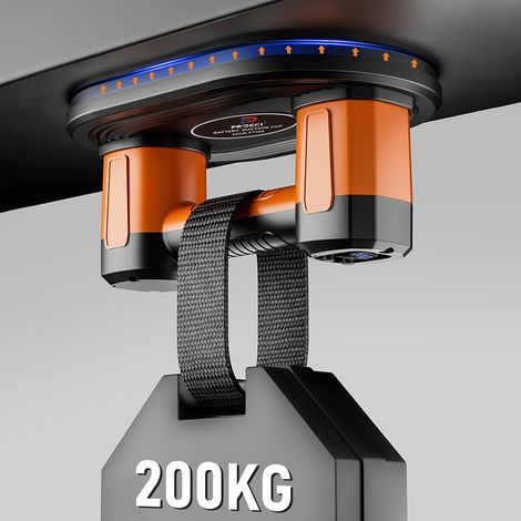 Professional Battery-Powered Suction Cup – Dual Motor, 200 KG Suction Force, Polyurethane Seal, LCD Screen, 4500 mAh Battery, for Slightly Rough or listing photo 5