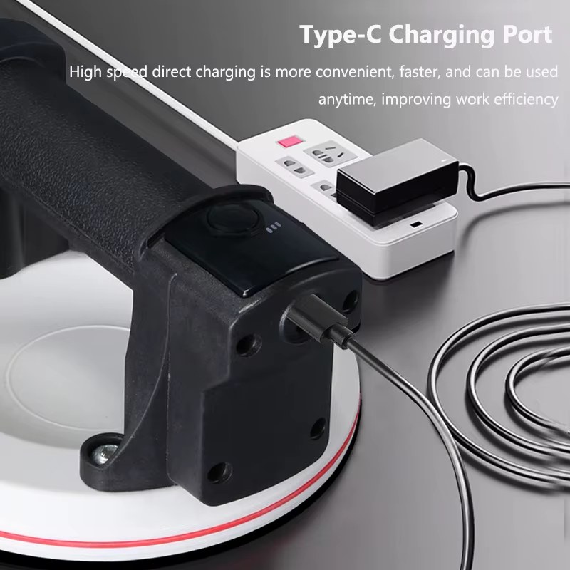 200KG Load Smart Display Electric Vacuum Suction Cup Gripster 6inch Heavy Duty Granite Tile Glass Lifter 2000mAh Battery with Box Storage listing photo 3