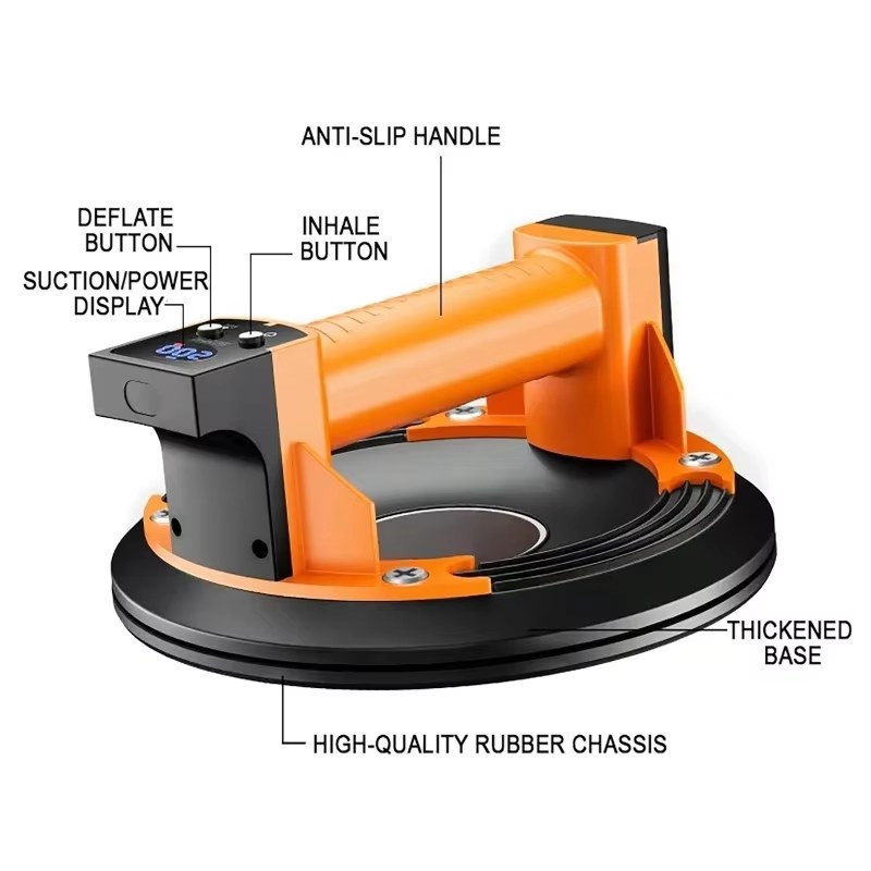 Power Electric Vacuum Air Pump Suction Cup Type-C Charging Tile Fixing Tool Suction 200kg Electric Glass Handling Suction Lifter Gripster listing photo 4