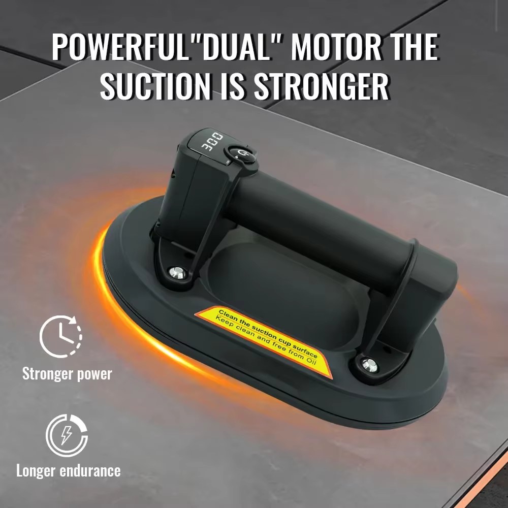 2025 New 300Kg Intelligent Display Industrial Grade Electric Vacuum Suction Cup Gripster Heavy Duty Lifter For Granite Tile Glass listing photo 3