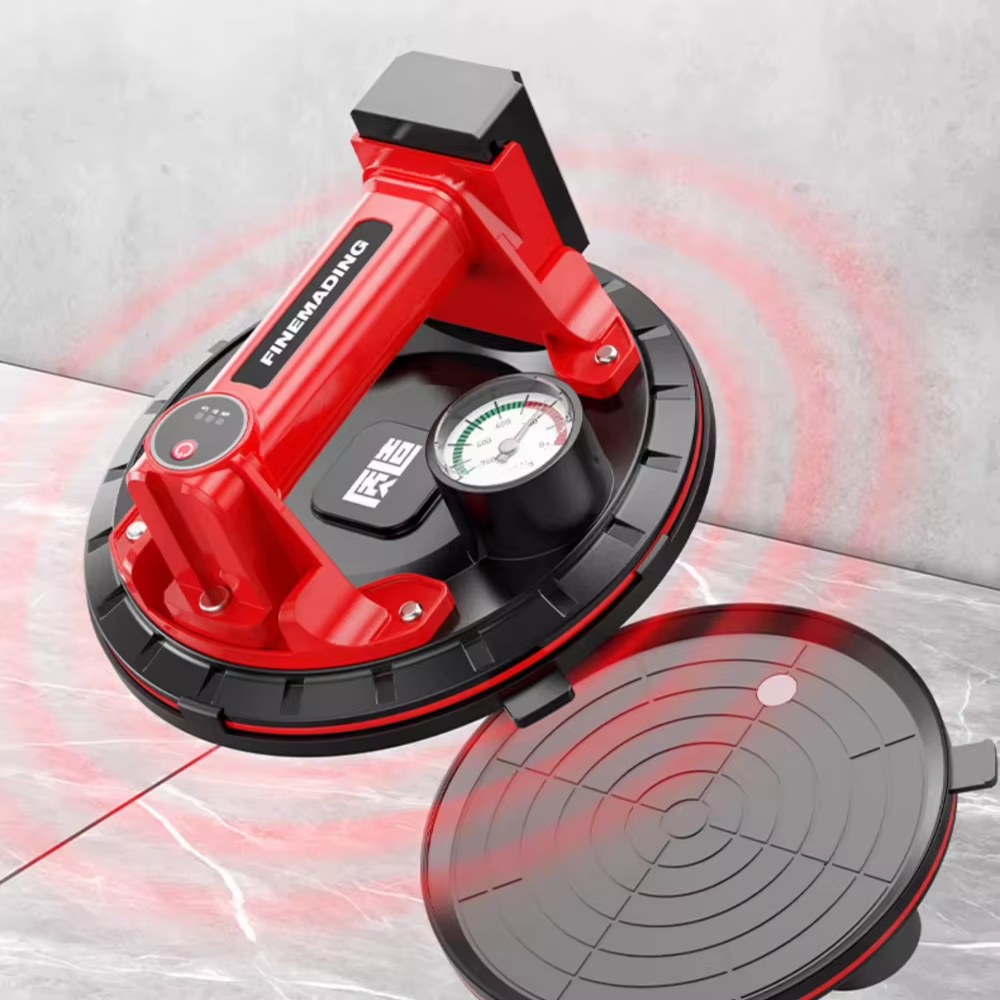 lithium battery electric suction cup gripster,vacuum air pump for adsorption of ceramic tiles,glass,smooth surfaces,with pressure gauge listing photo 4