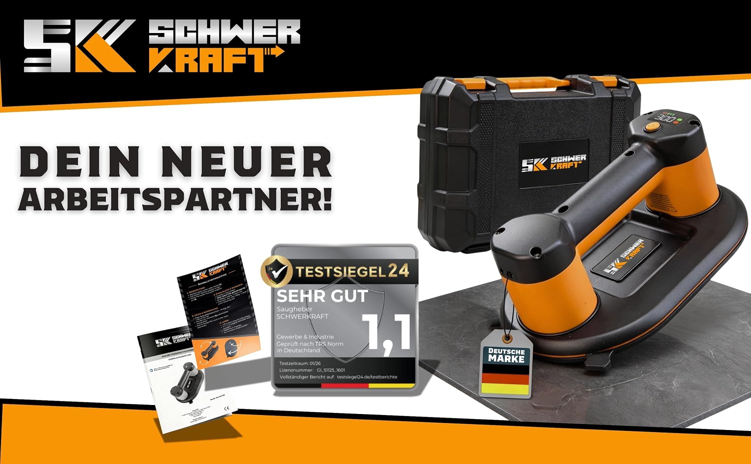 Vacuum Cleaner Tile Lifter Battery Tile Lifter - Premium Tile Gripster Tool with 300 kg Holding Power listing photo 2